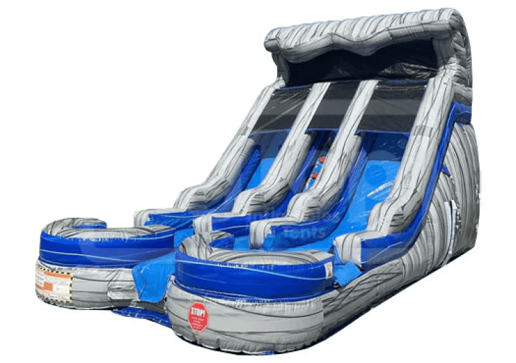 15' Rocky XTreme Fun 2-Lane Inflatable Water Slide